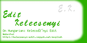 edit kelecsenyi business card